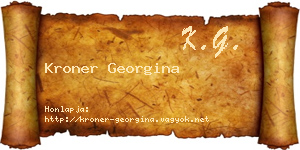 Kroner Georgina névjegykártya