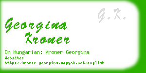 georgina kroner business card